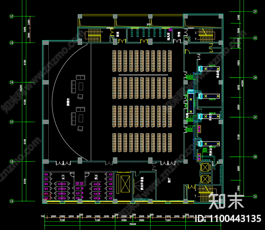 电视台室内cad施工图下载【ID:1100443135】