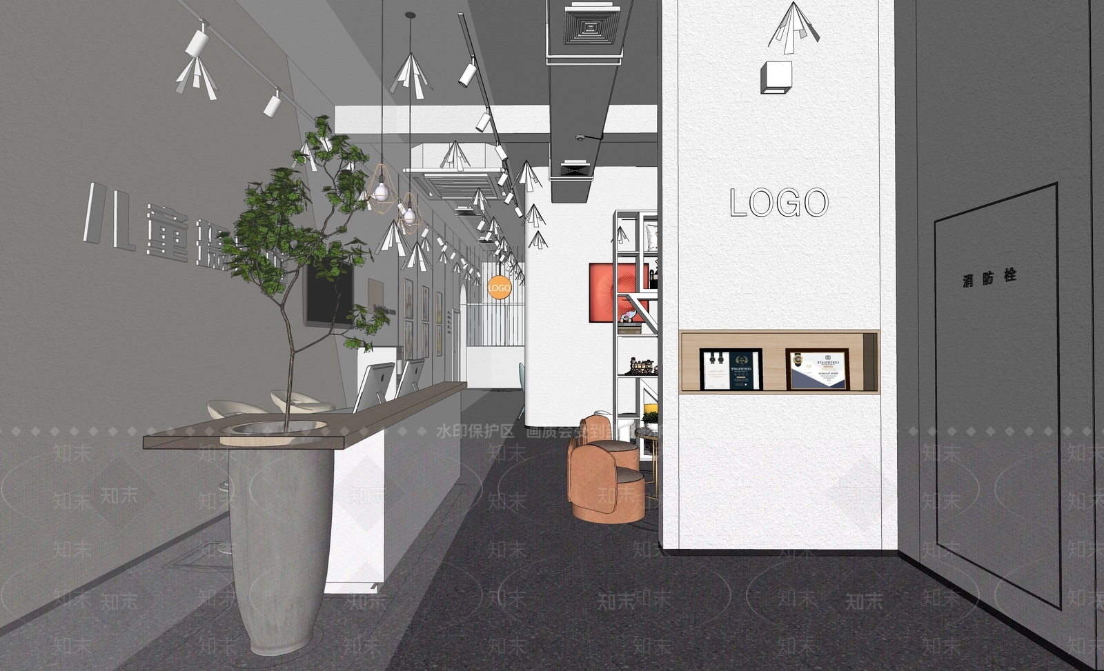 现代摄影店SU模型下载【ID:1100451556】