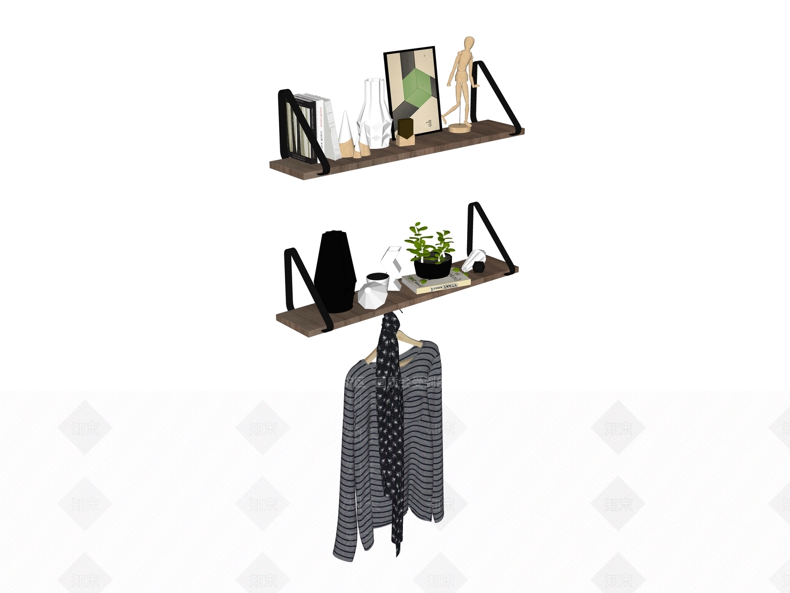 现代服装展架SU模型下载【ID:1100455103】
