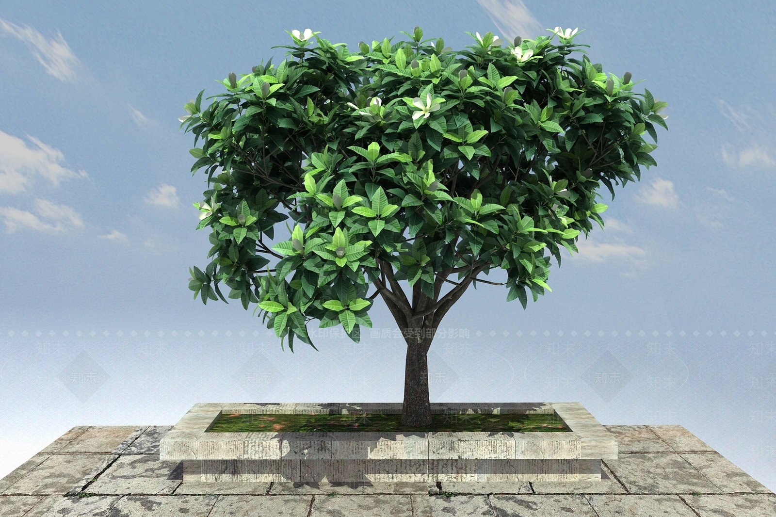 现代树木3D模型下载【ID:1100464971】