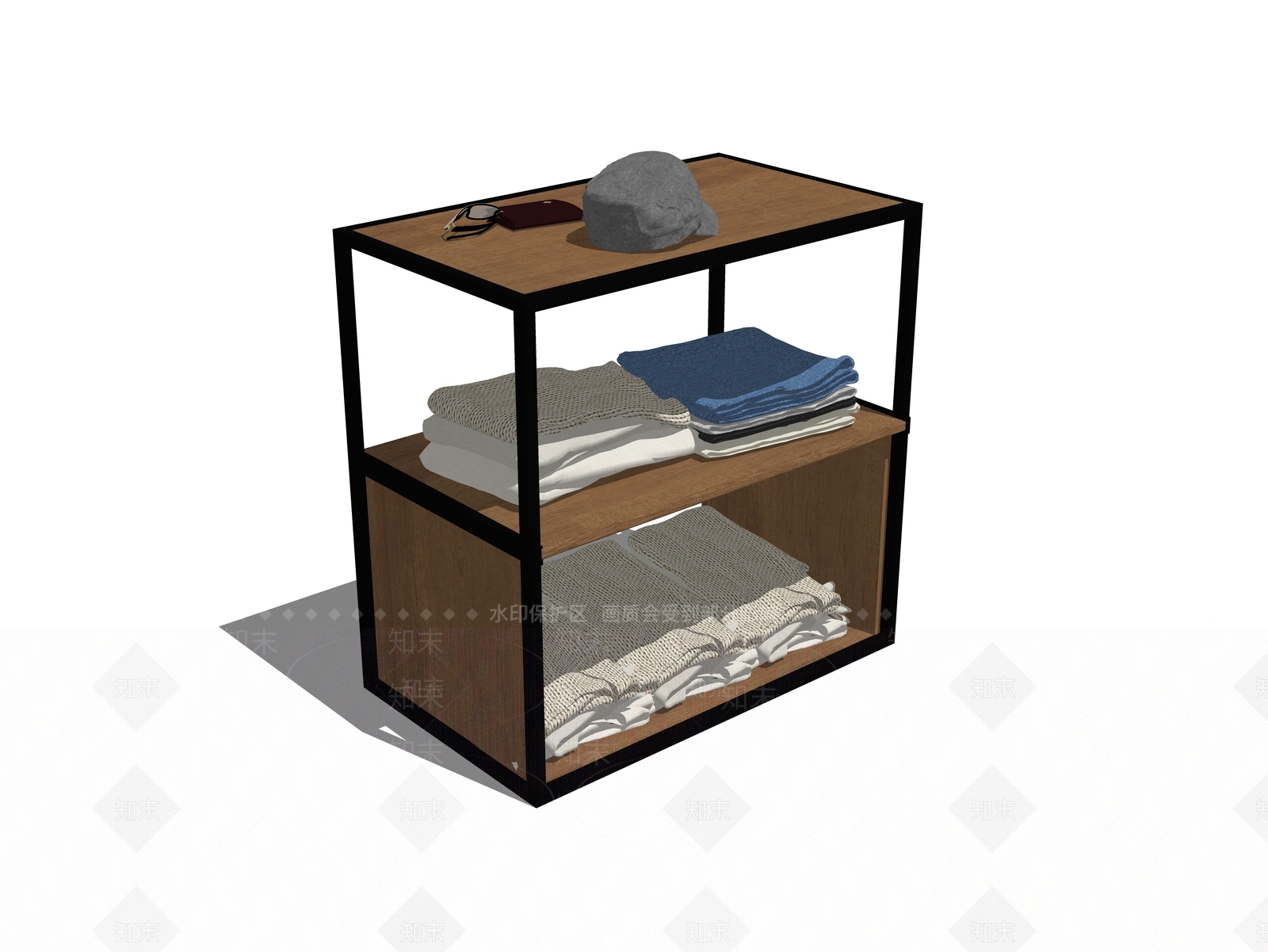 现代服装展示架SU模型下载【ID:1100466820】