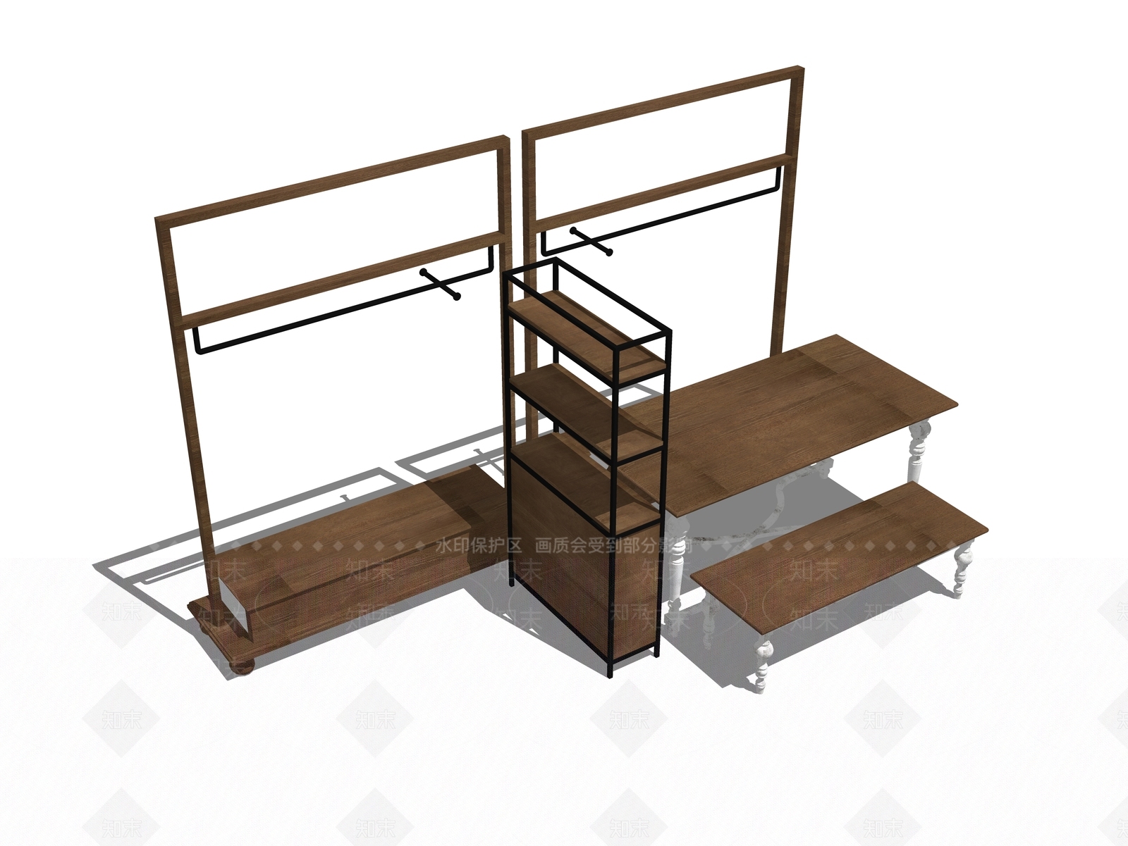 现代展示架SU模型下载【ID:1100466936】