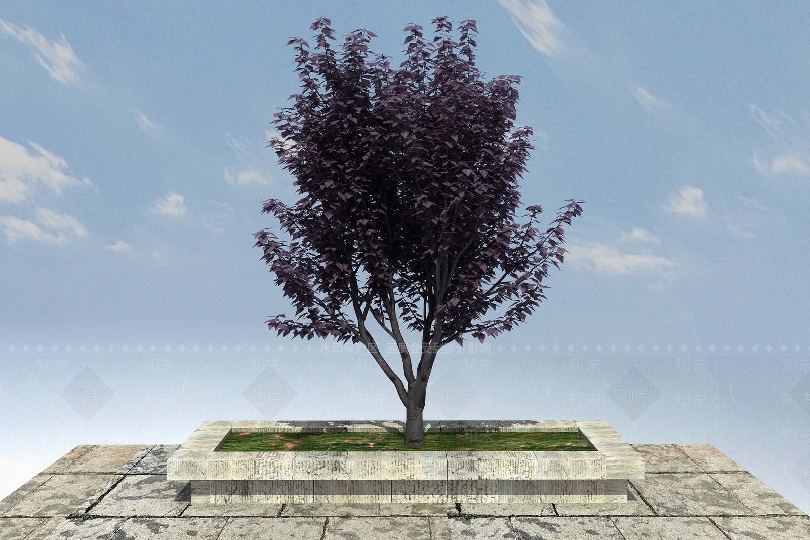 现代开花植物3D模型下载【ID:1100469087】