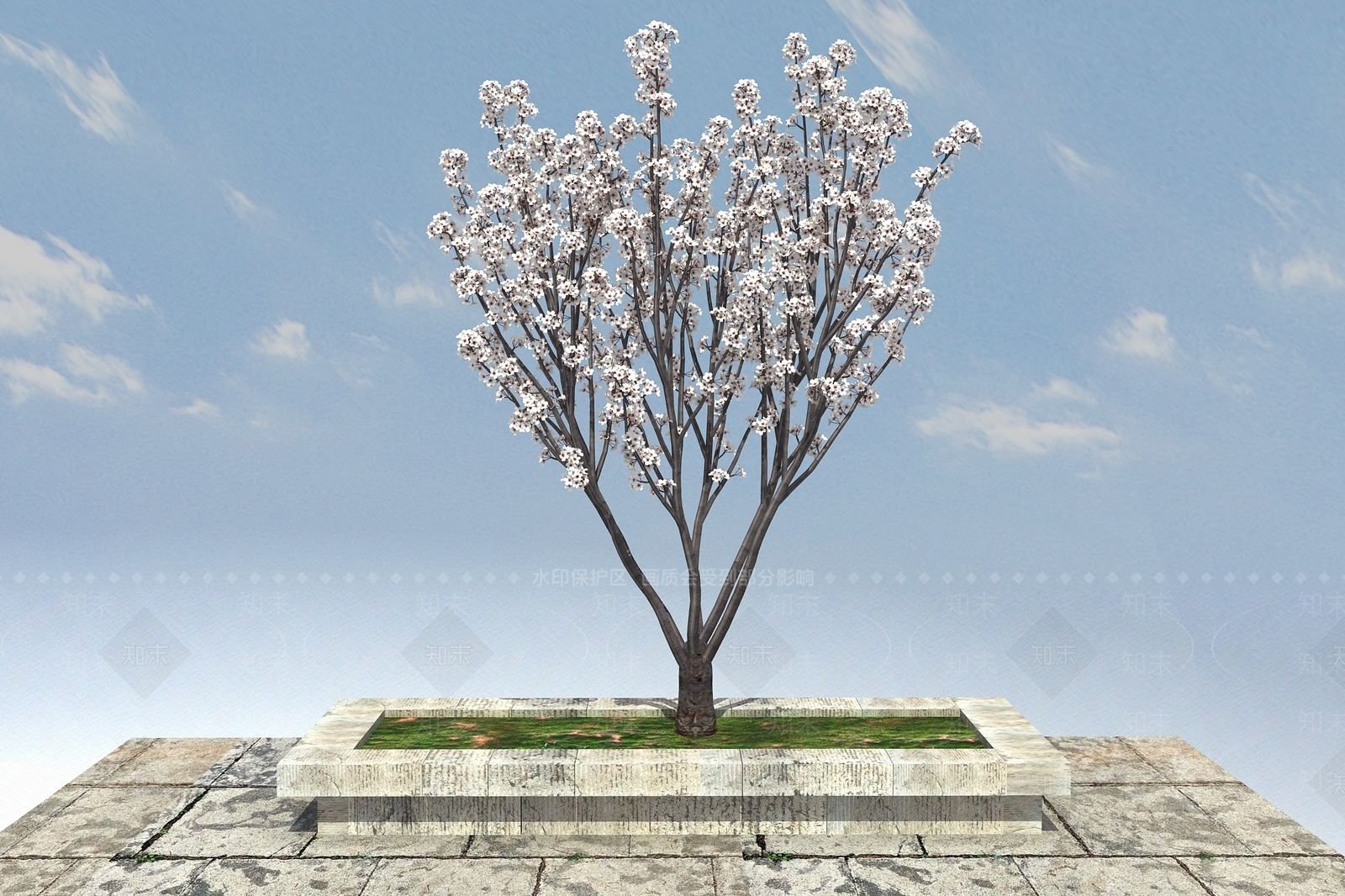 现代开花植物3D模型下载【ID:1100469156】