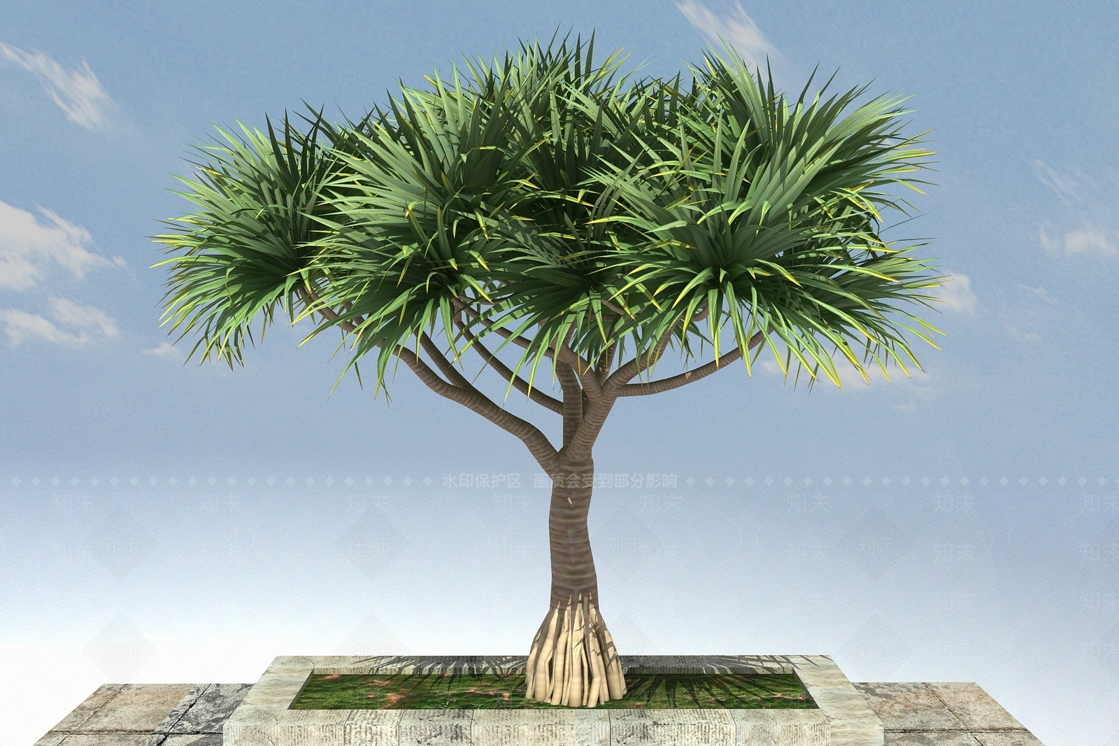 现代开花植物3D模型下载【ID:1100471718】