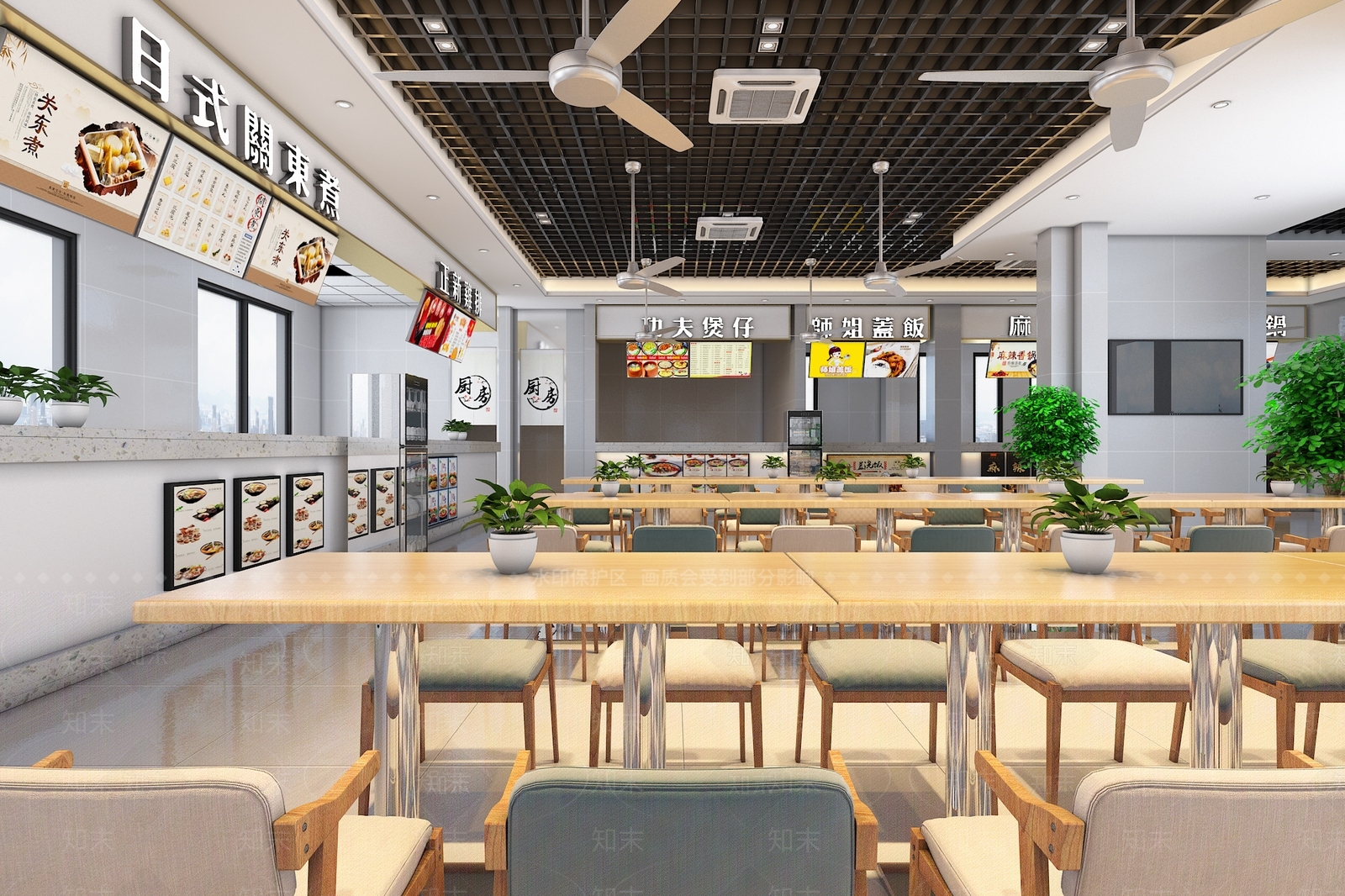 工业风快餐厅3D模型下载【ID:1100474406】