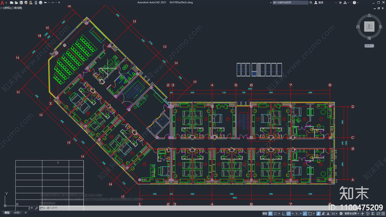 酒店空间布局施工图下载【ID:1100475209】