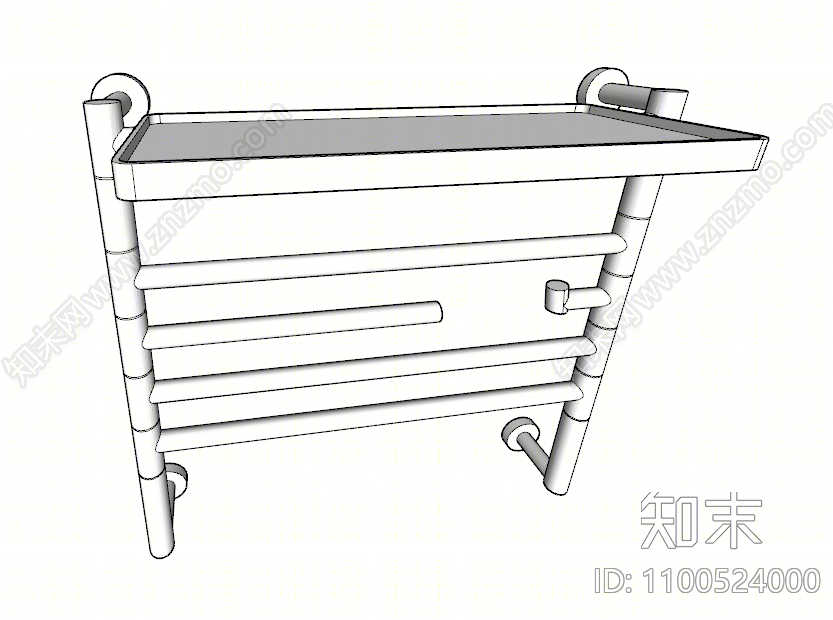 现代电热毛巾架SU模型下载【ID:1100524000】