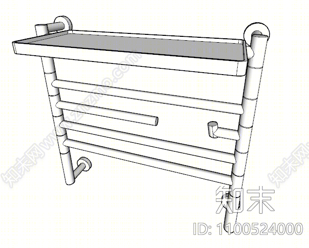 现代电热毛巾架SU模型下载【ID:1100524000】