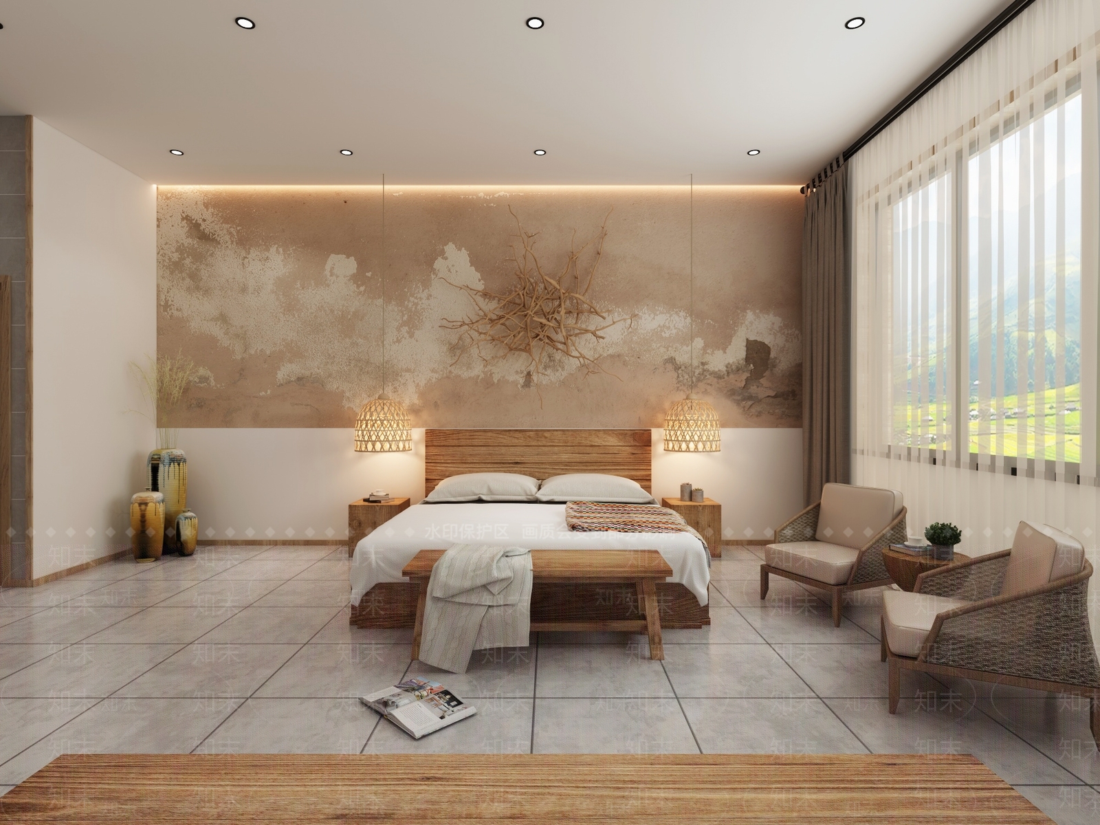 侘寂民宿3D模型下载【ID:1100488814】