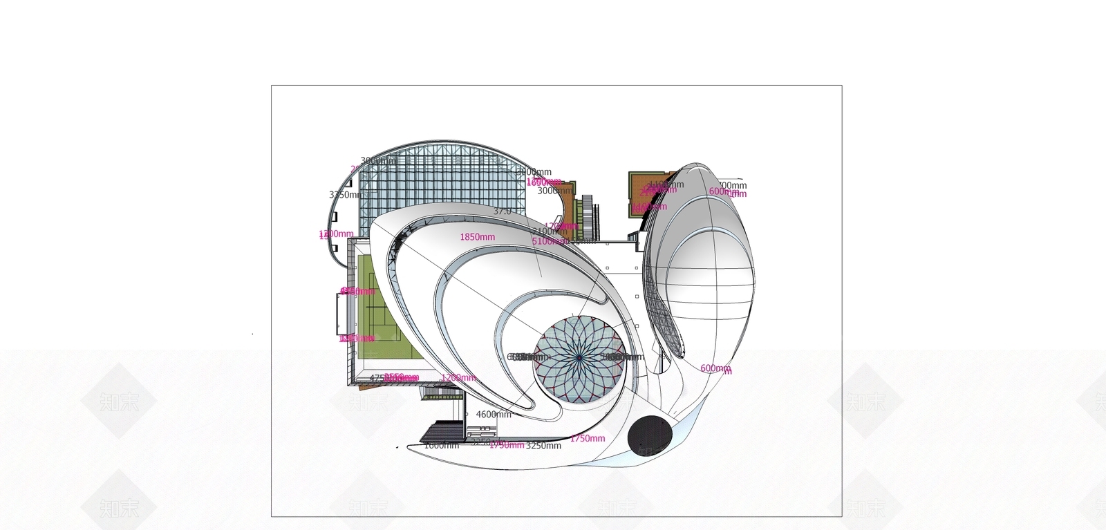 现代体育建筑SU模型下载【ID:1100488913】