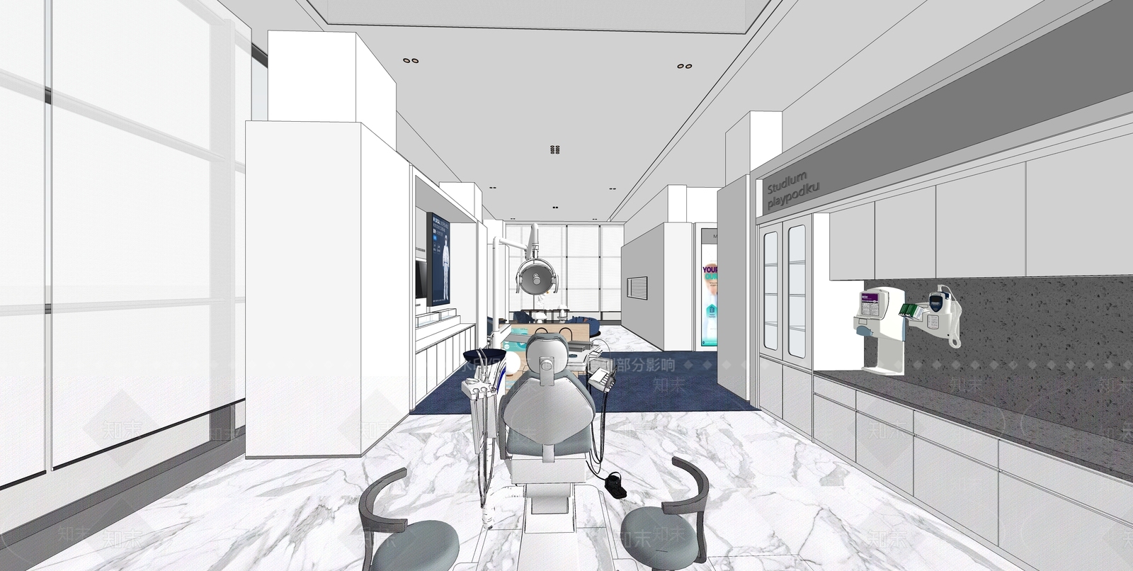 现代商业展厅SU模型下载【ID:1100496406】