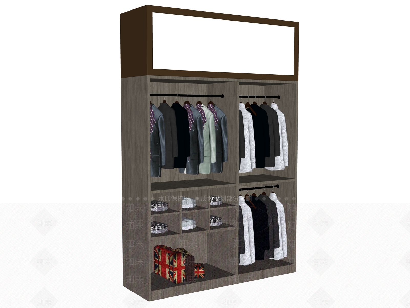 现代服装展示架SU模型下载【ID:1100506935】