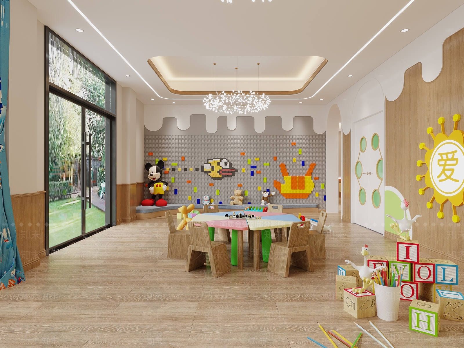 现代幼儿园3D模型下载【ID:1100519083】