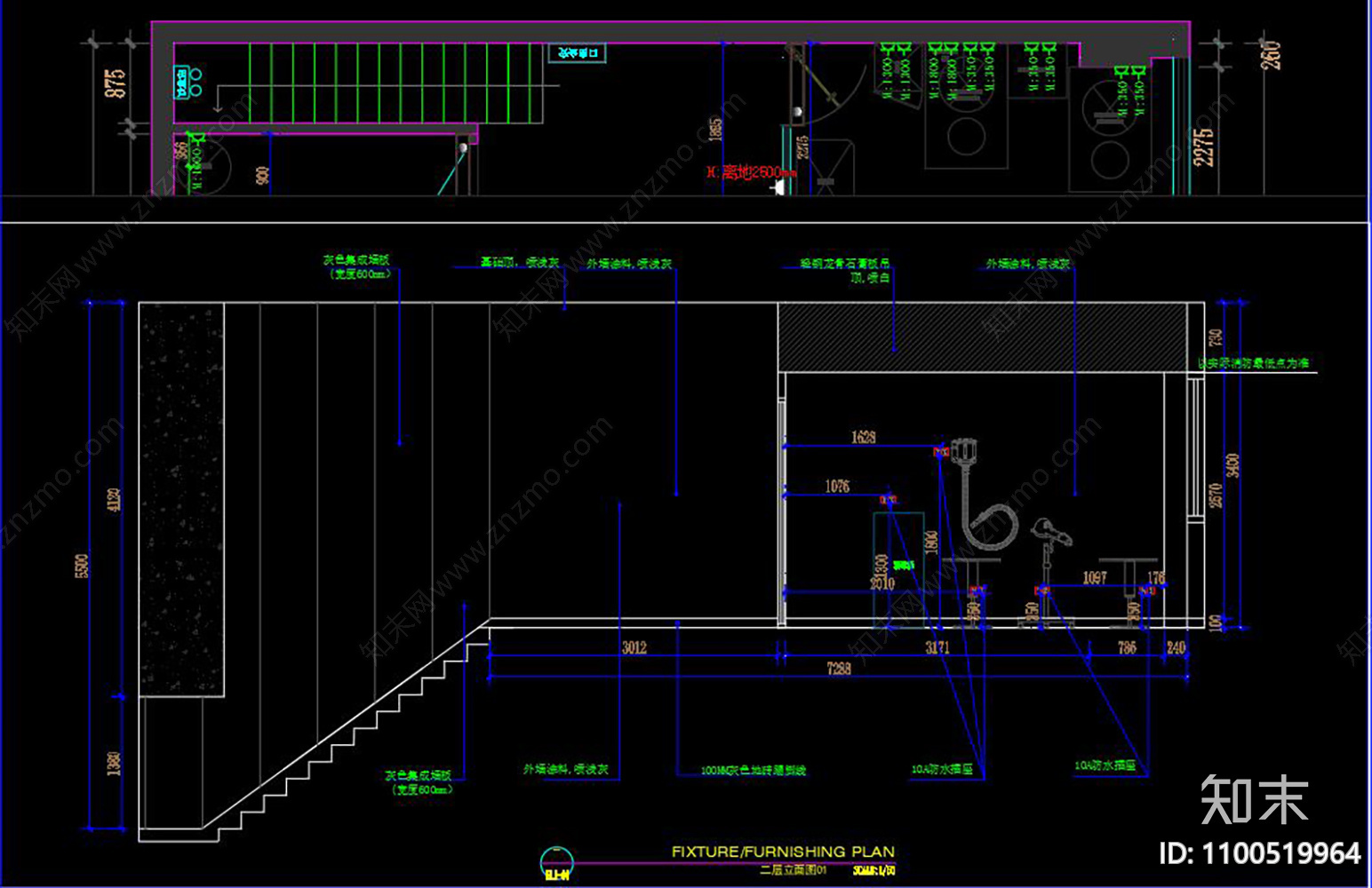 宠物店装饰cad施工图下载【ID:1100519964】