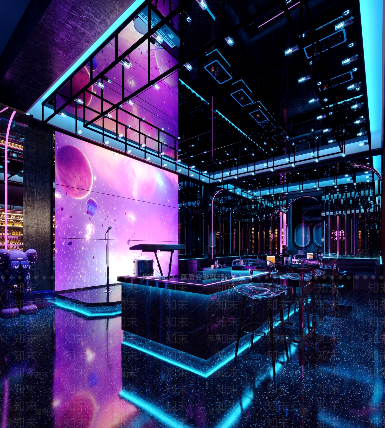 现代酒吧3D模型下载【ID:1100536110】