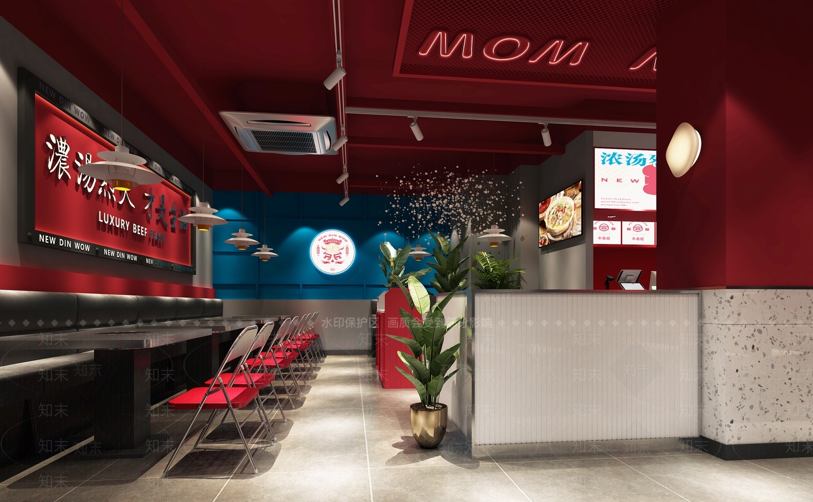 现代火锅店3D模型下载【ID:1100542616】