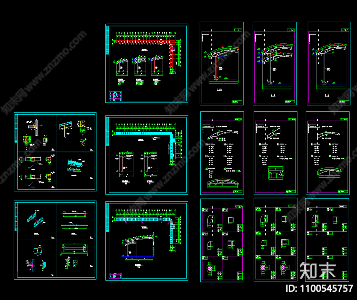 钢结构悬挑雨棚施工图下载【ID:1100545757】