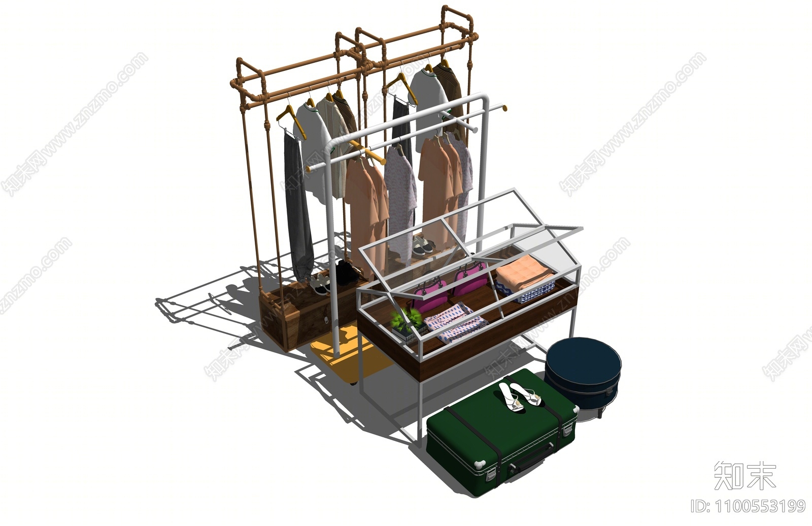现代衣架SU模型下载【ID:1100553199】