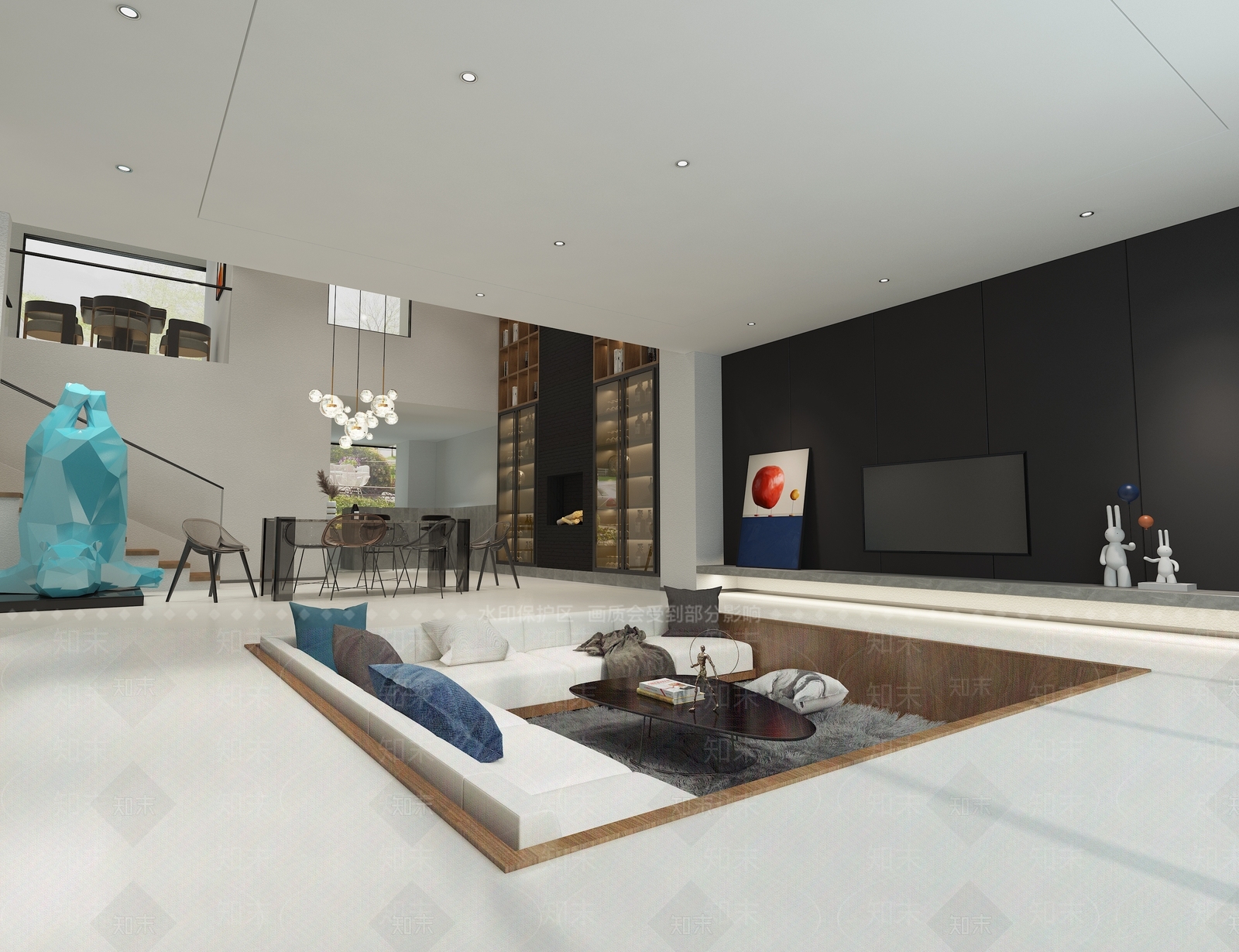 北欧民宿酒店3D模型下载【ID:1100553375】