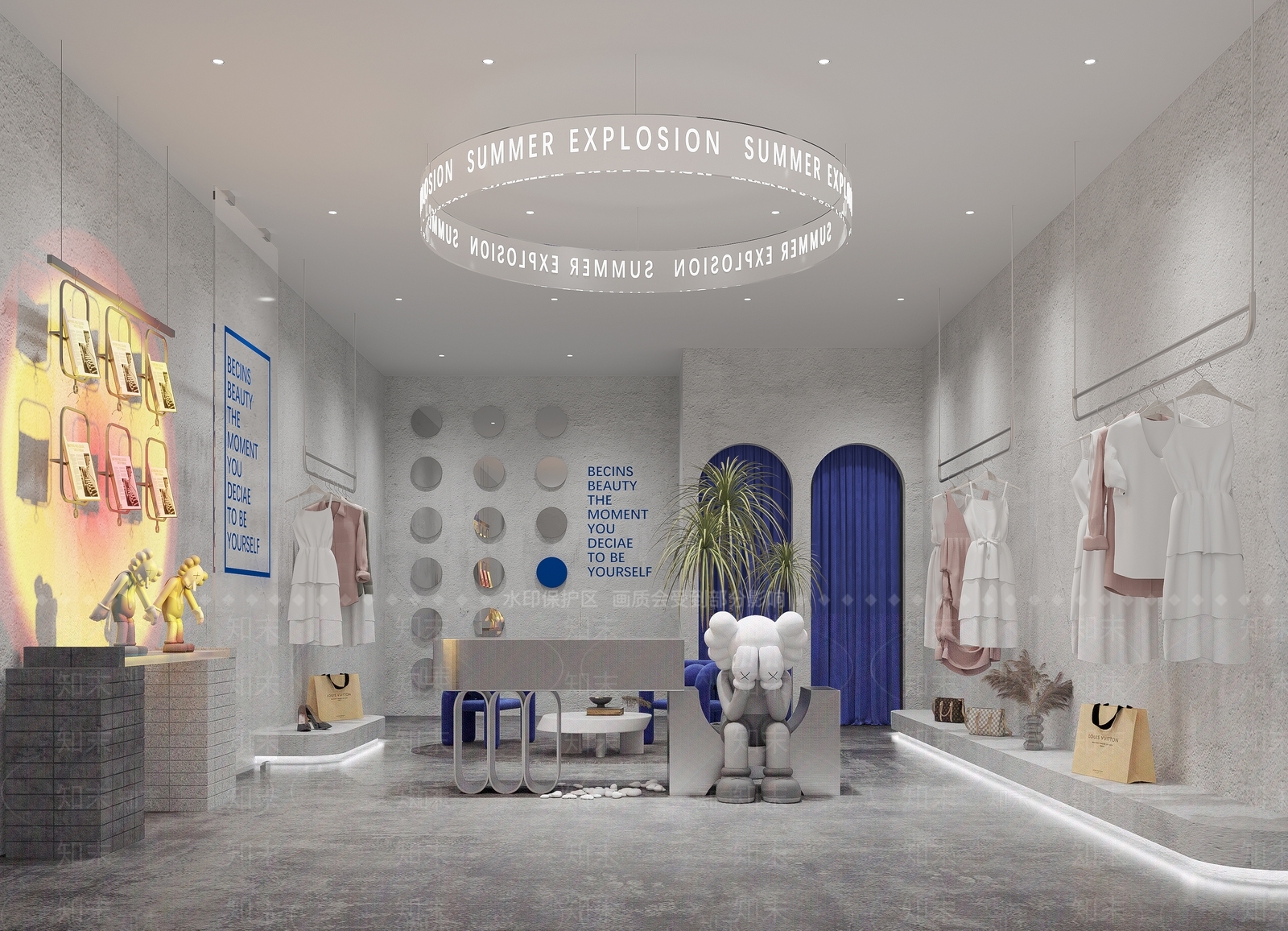 侘寂儿童服装店3D模型下载【ID:1100554481】