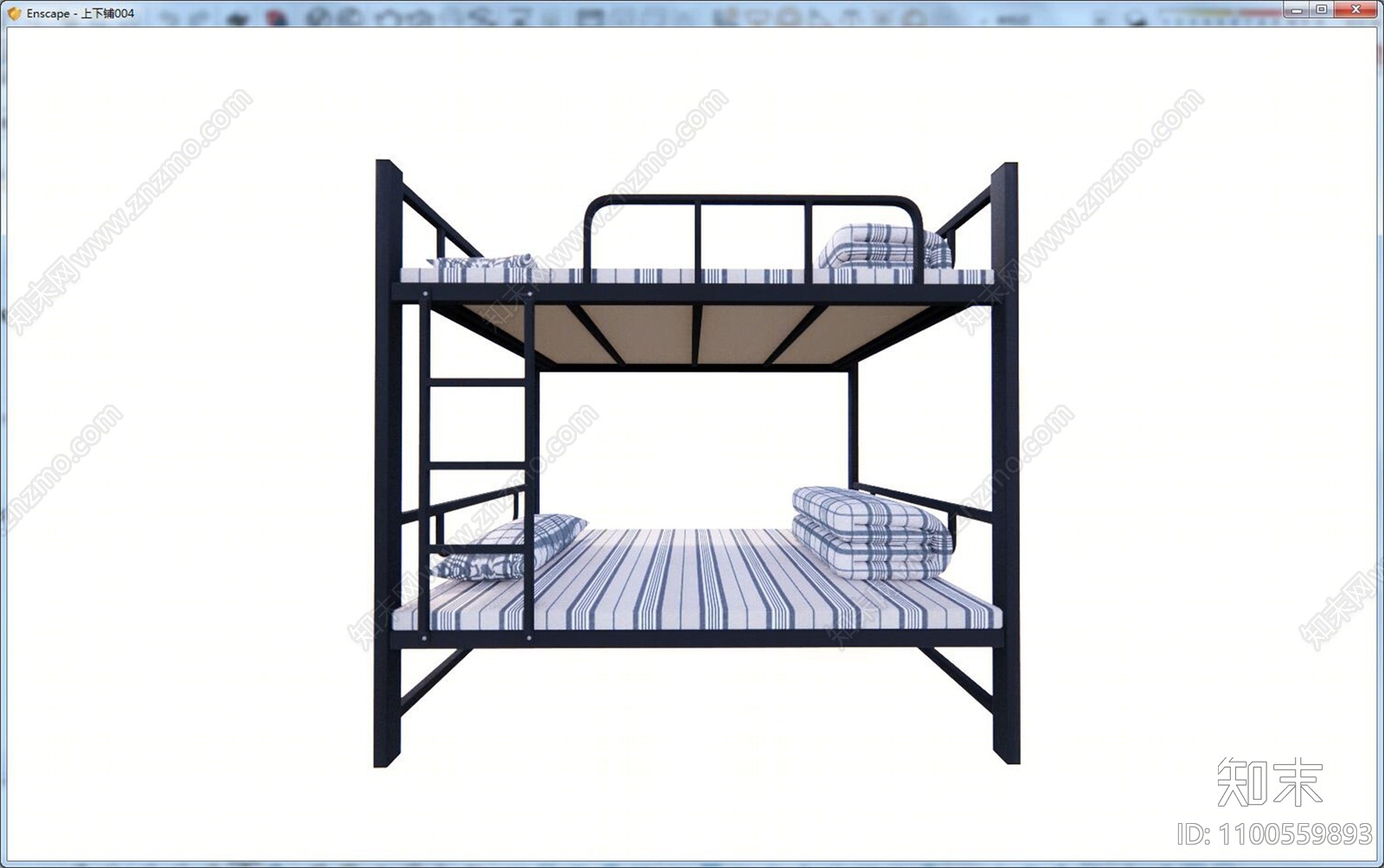 现代上下铺SU模型下载【ID:1100559893】