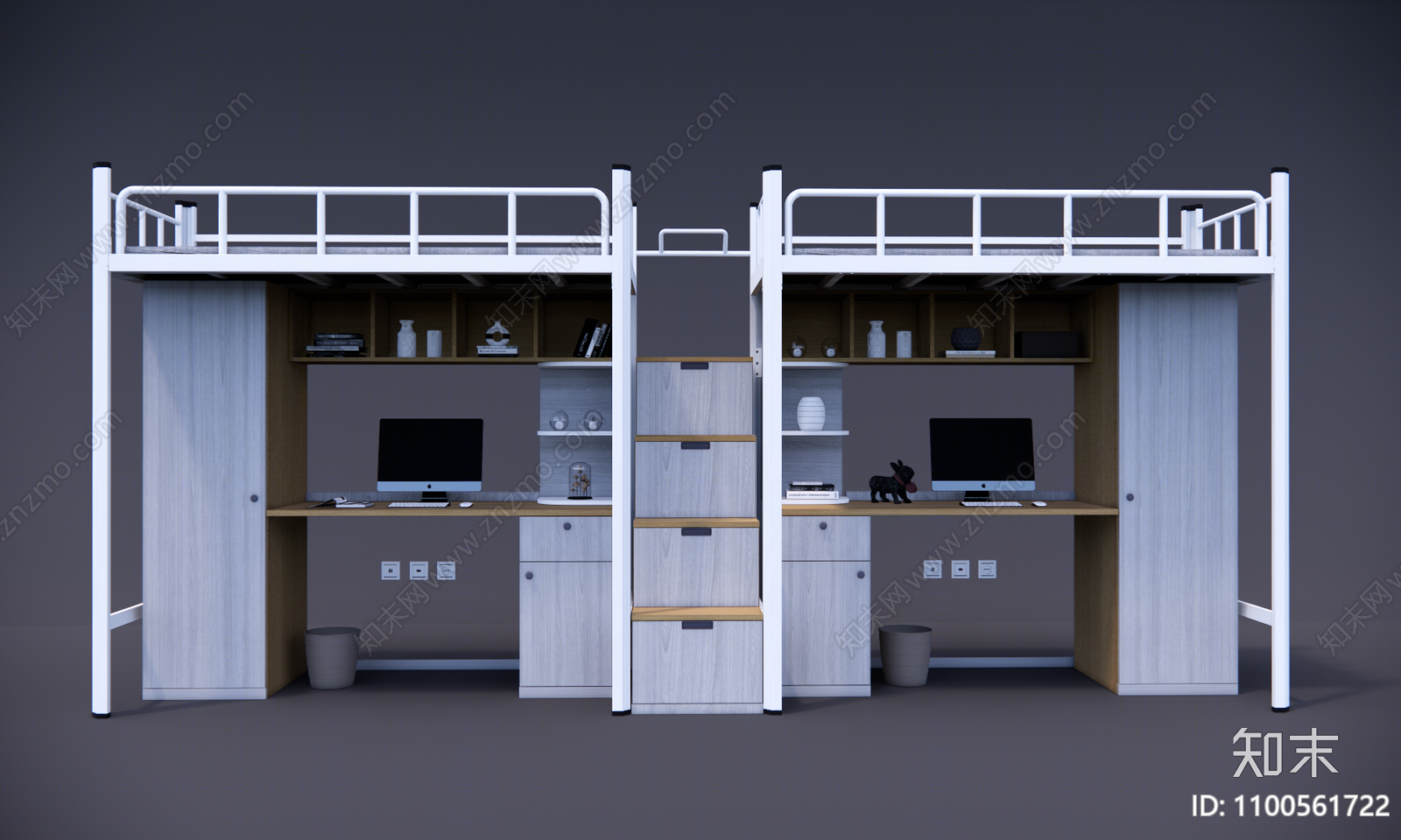 现代学生宿舍上下床SU模型下载【ID:1100561722】