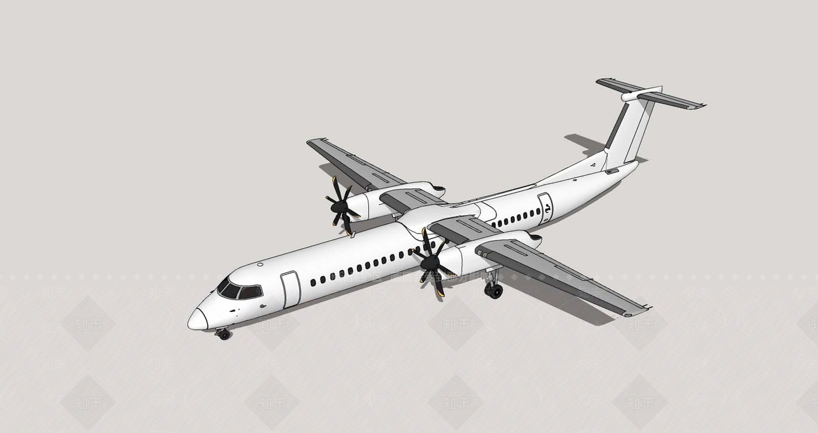 现代航空SU模型下载【ID:1100571108】