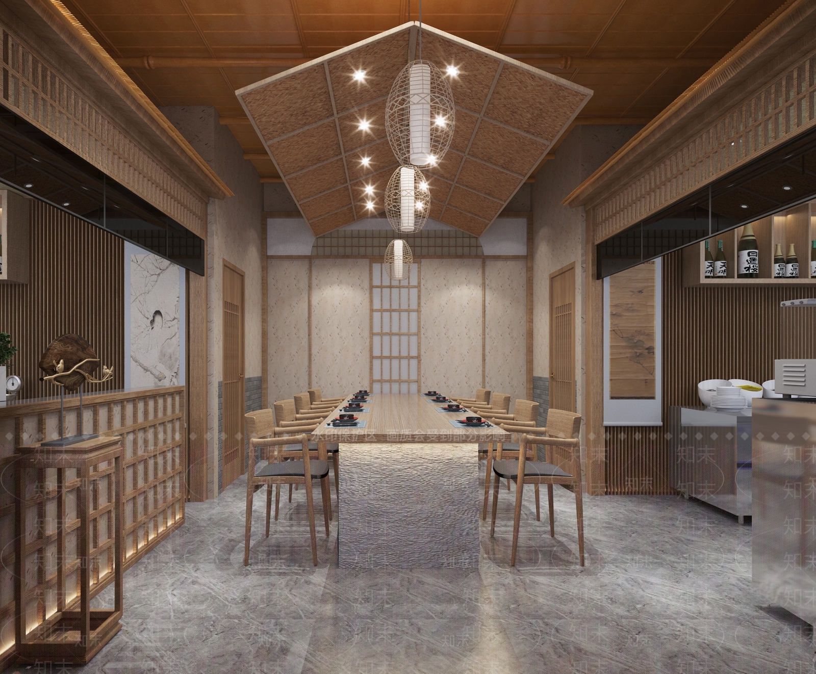 日式火锅店3D模型下载【ID:1100573210】
