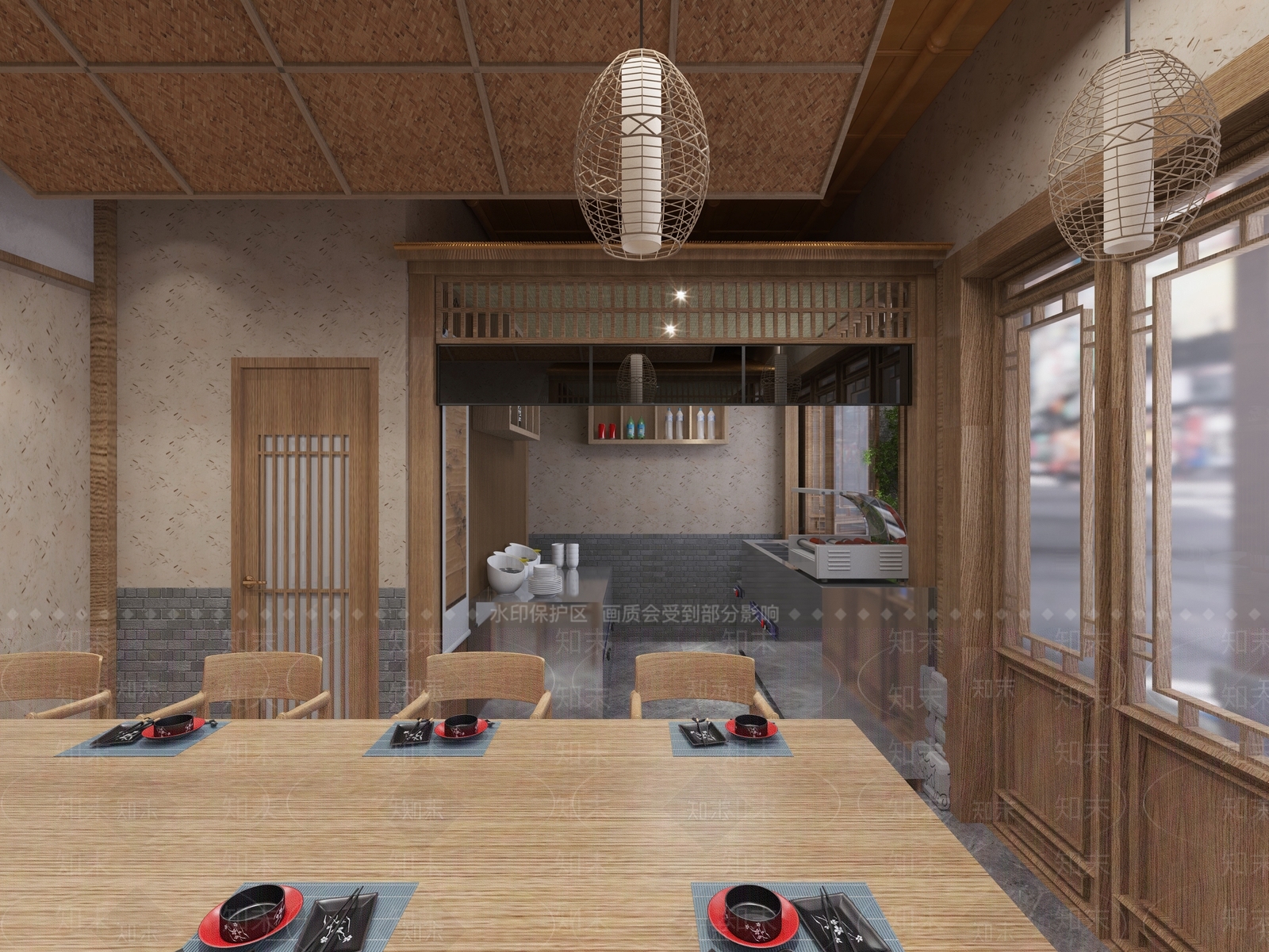 日式火锅店3D模型下载【ID:1100573210】