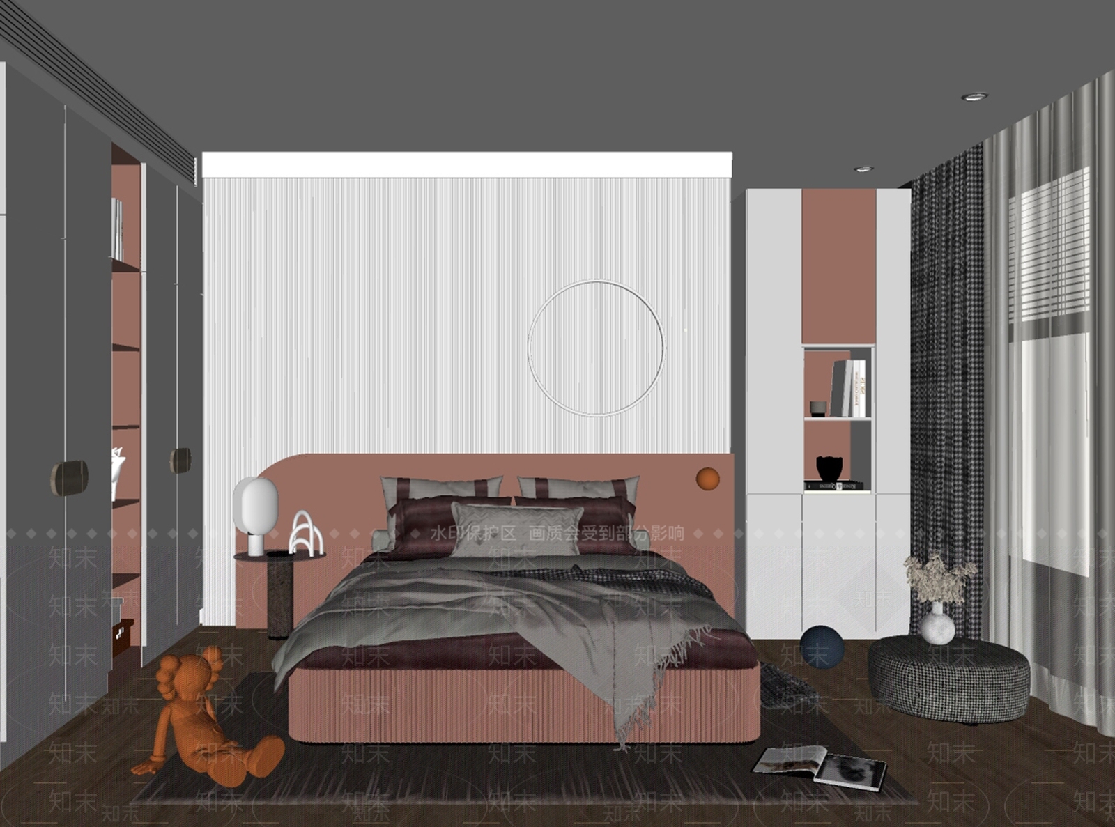 现代儿童房SU模型下载【ID:1100573502】