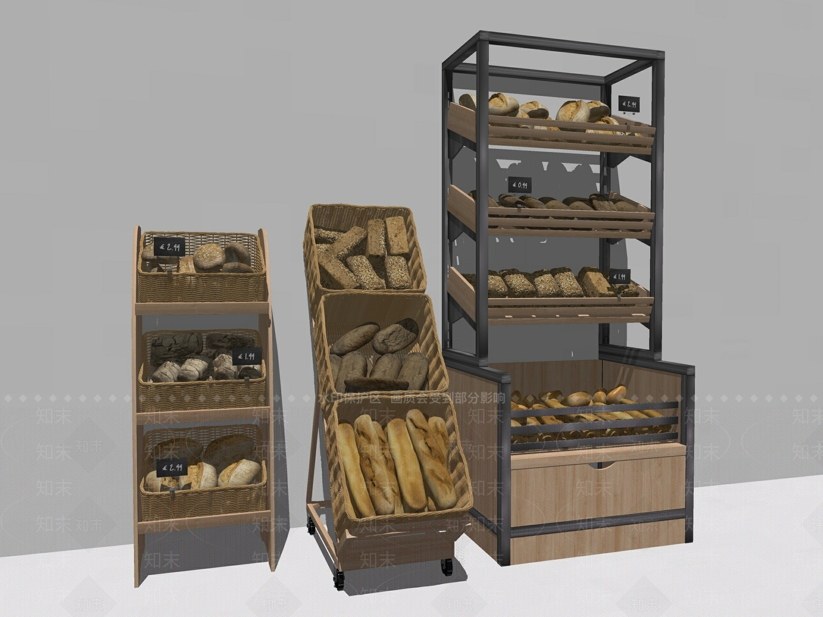 现代面包架SU模型下载【ID:1100575813】
