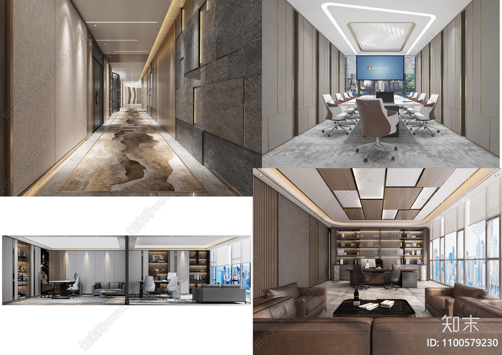 办公室cad施工图下载【ID:1100579230】