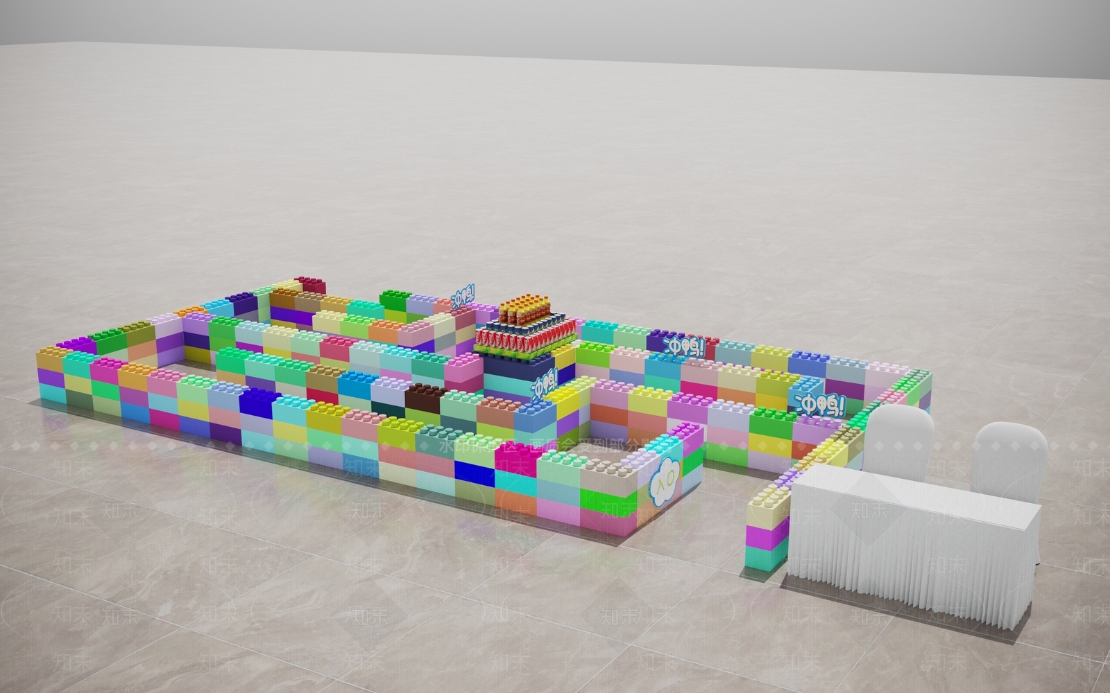现代美陈3D模型下载【ID:1100579834】