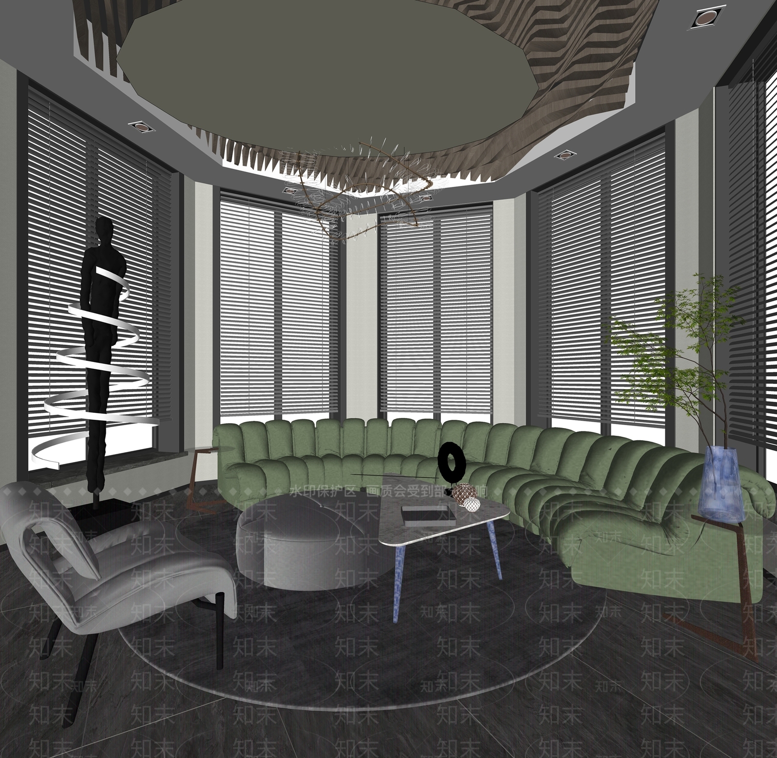 现代公司休息区SU模型下载【ID:1100593888】