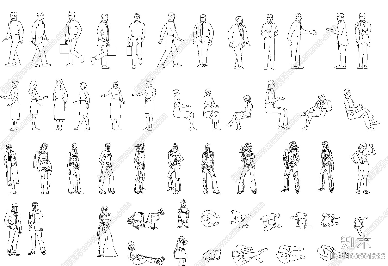 人物类模块施工图下载【ID:1100601996】