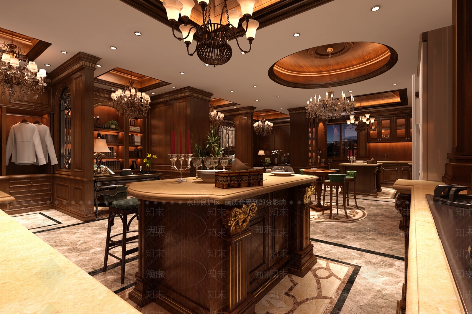 美式红酒展厅3D模型下载【ID:1100604025】