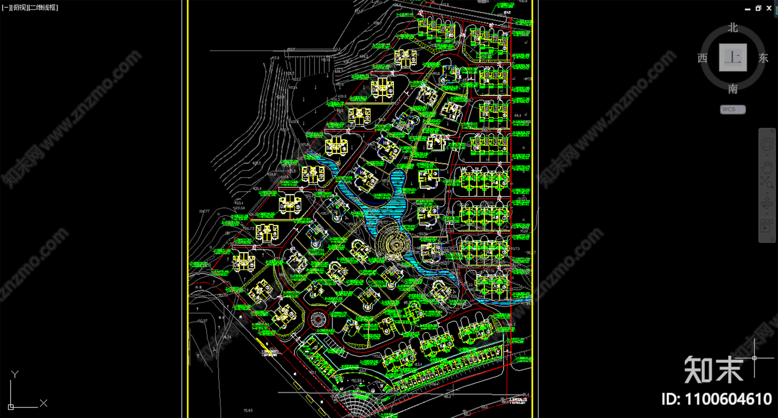 某别墅区规划图cad施工图下载【ID:1100604610】