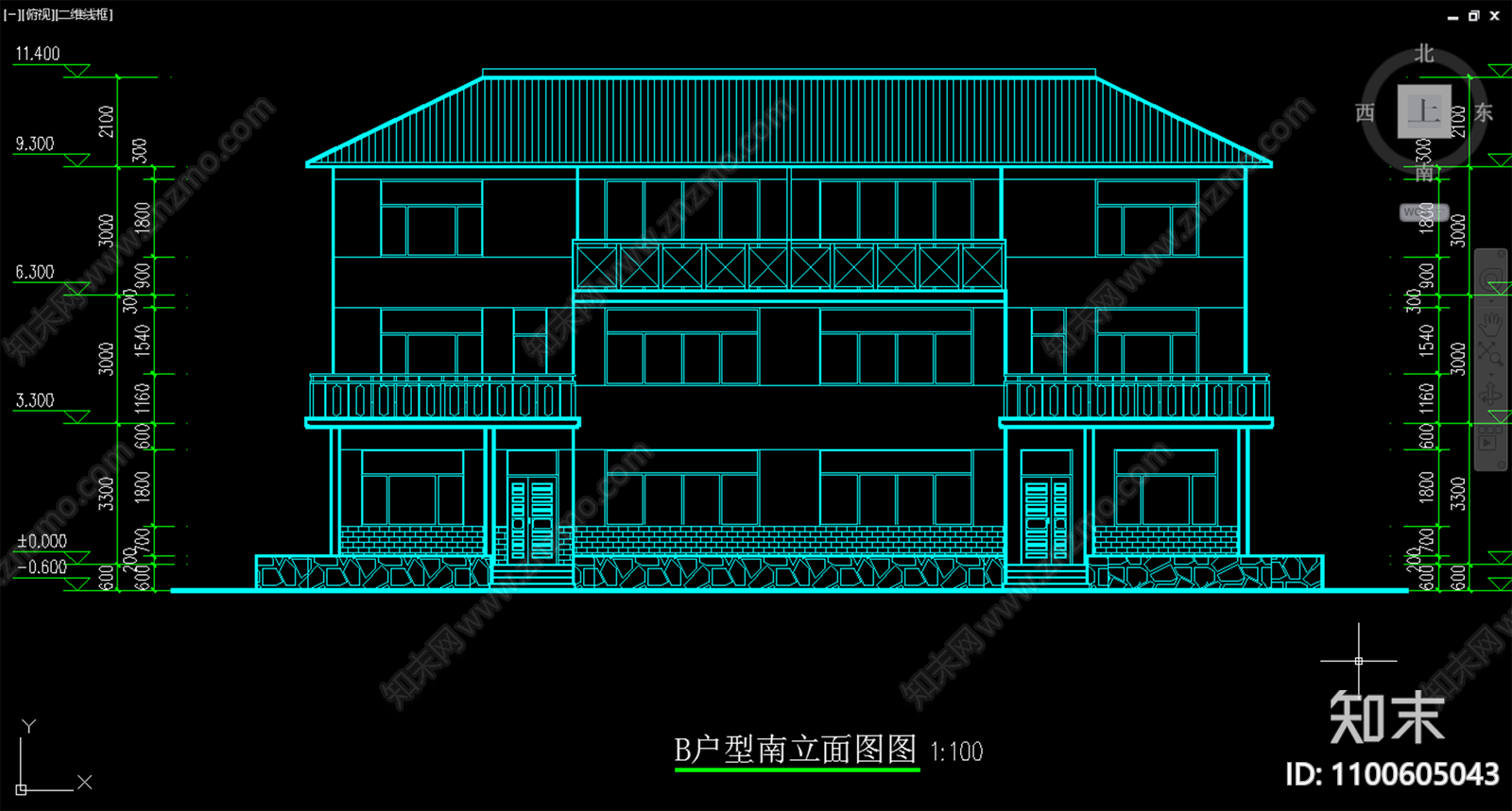 别墅cad施工图下载【ID:1100605043】