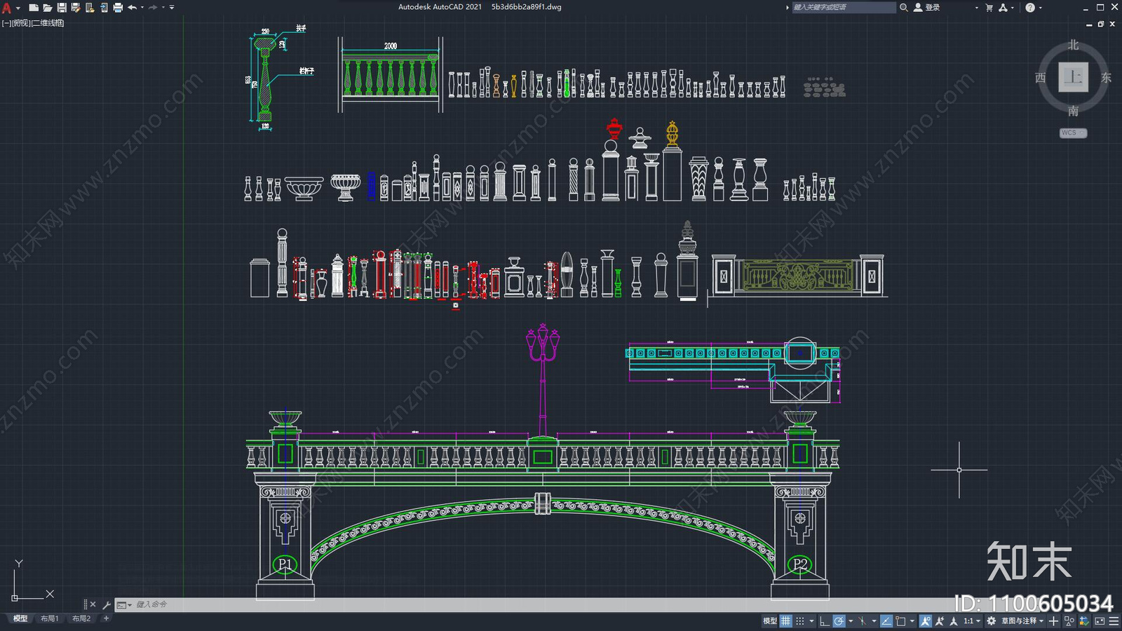 柱子常用模块施工图下载【ID:1100605034】