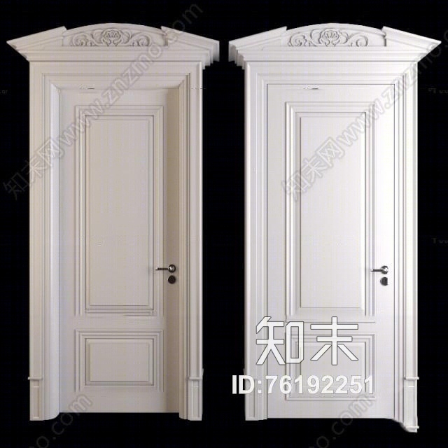 欧式实木单开门3D模型下载【ID:76192251】