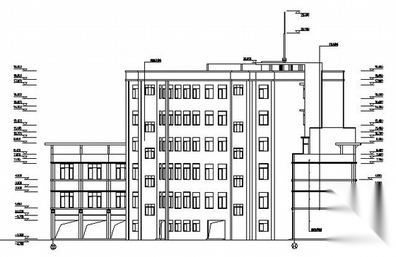 枣庄某公司六层转角式办公楼建筑施工图cad施工图下载【ID:167932185】