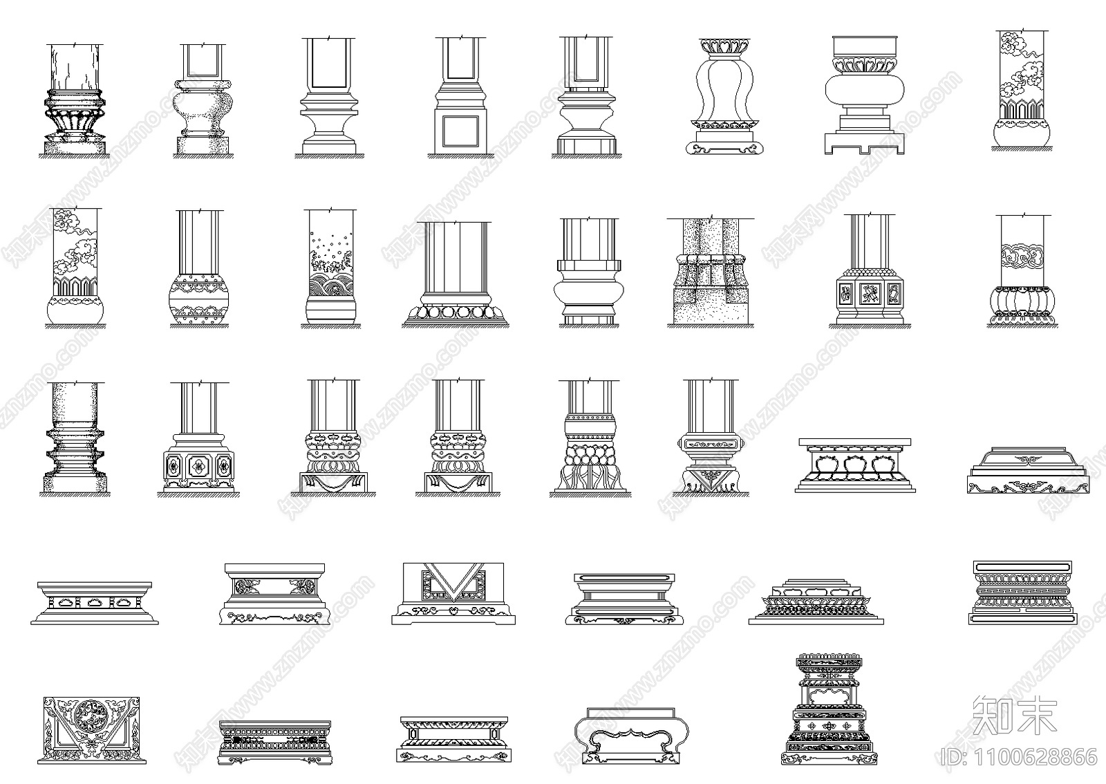 柱模块施工图下载【ID:1100628866】