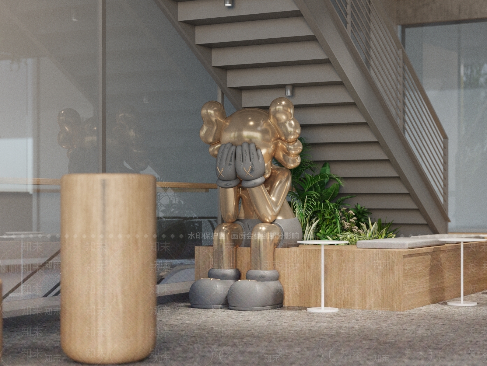 现代奶茶咖啡店3D模型下载【ID:1100631949】