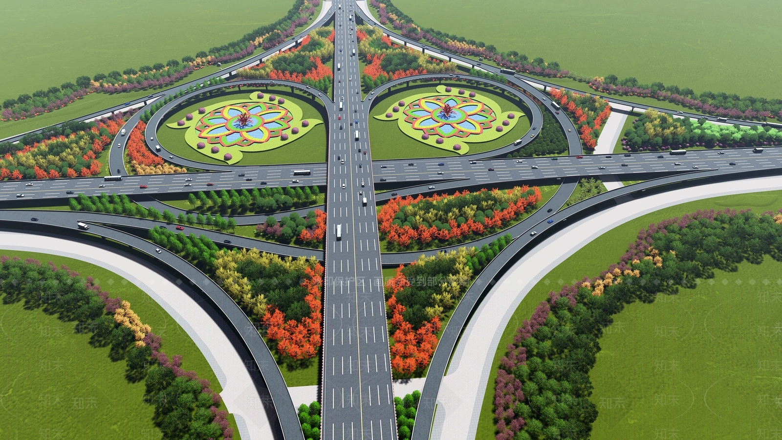 现代道路SU模型下载【ID:1100635990】