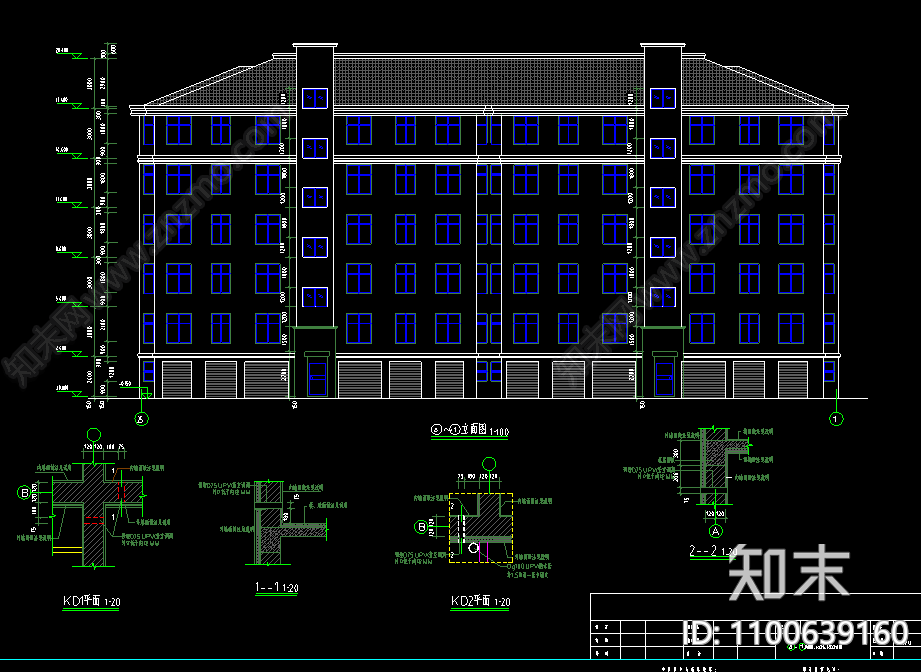 六层框架住宅建筑施工图下载【ID:1100639160】