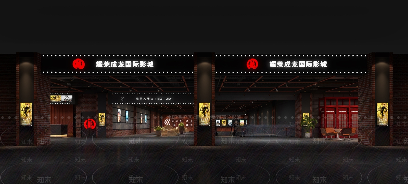 工业风电影院3D模型下载【ID:1100641526】