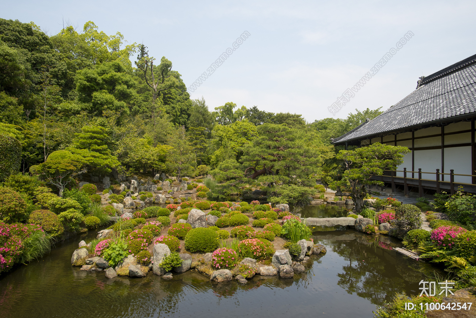 日式庭院外景图贴图下载【ID:1100642547】