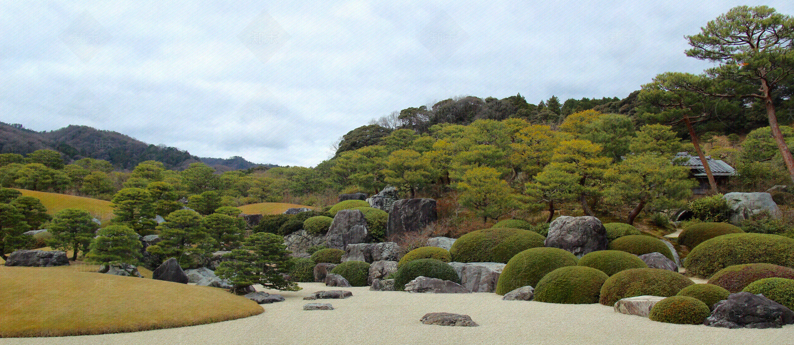 日式庭院外景图贴图下载【ID:1100643089】