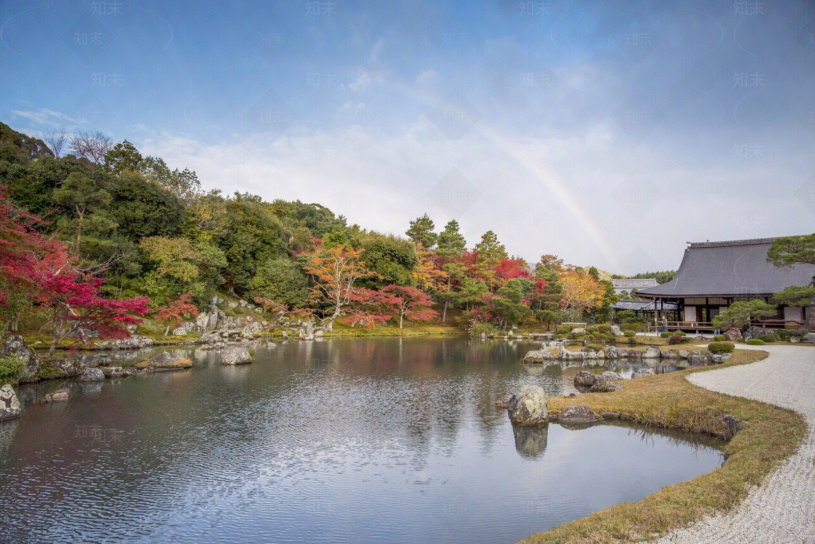 日式庭院外景图贴图下载【ID:1100644296】